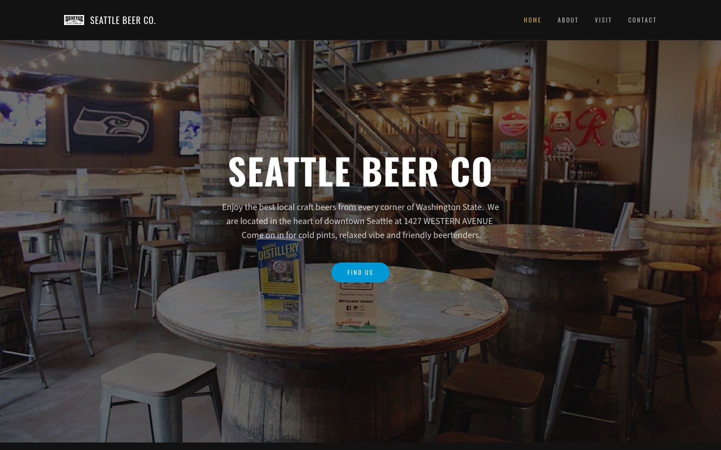 The current homepage